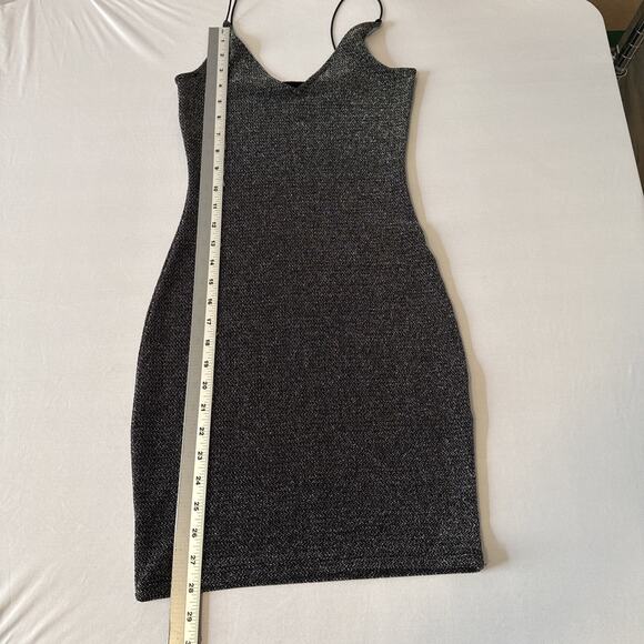 H&M Divided Women’s 0 Sexy Party Metallic Sparkle Bodycon Mini Dress Occasion - Picture 7 of 13